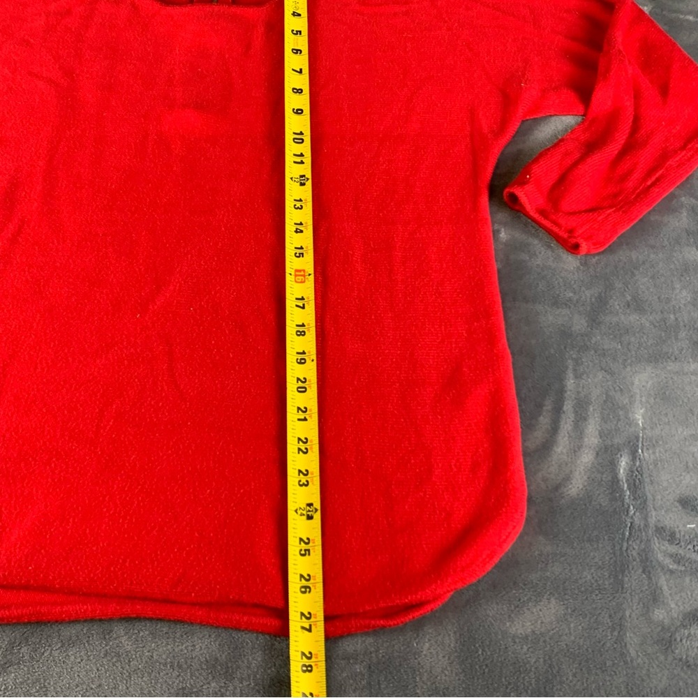 Michael By Michael Kors Knit Tunic Sweater Womens Large Red Back Zip Side‎ Slits - Picture 14 of 14